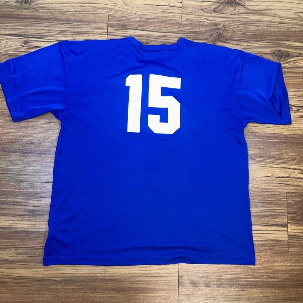 Chicago Cubs Alleson Athletic Henley Baseball Jersey Shirt Mens XL Blue #15 - Picture 4 of 8